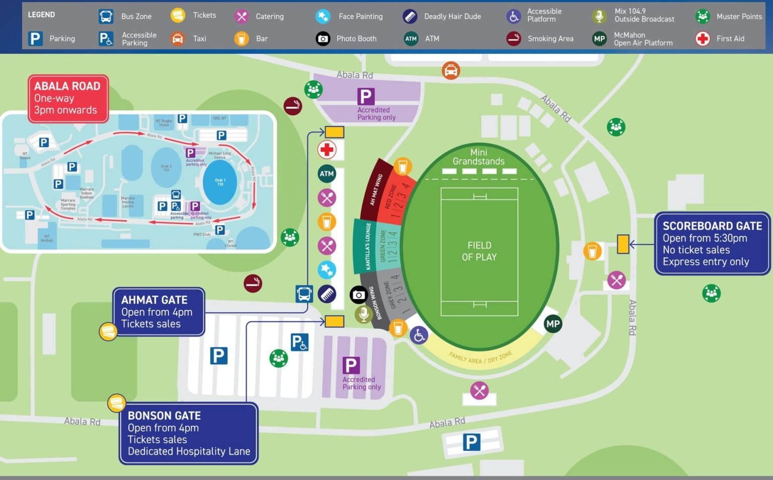 Marrara Oval Seating Map With Rows Parking Tickets Price Booking