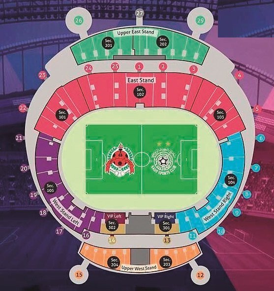 Khalifa International Stadium Layout