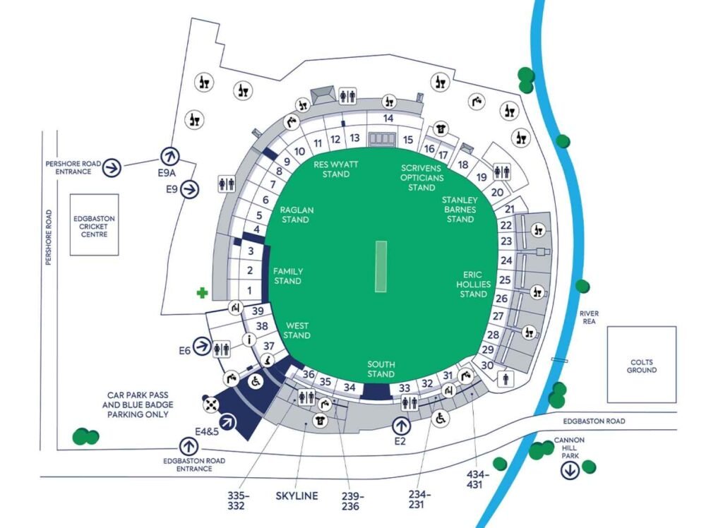 Birmingham Edgbaston Cricket Ground Tickets, Seating Plan