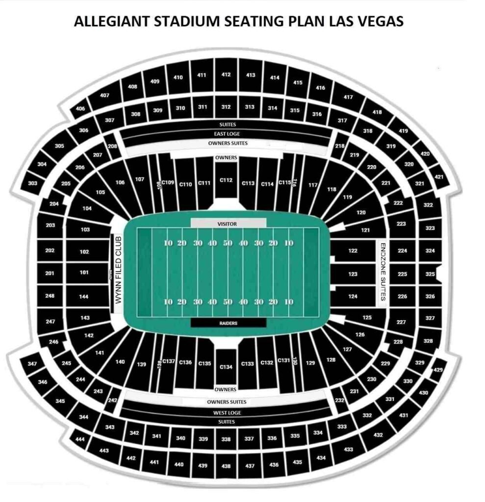 Allegiant Stadium Seating Plan, Ticket Price, Ticket Booking , Parking Map