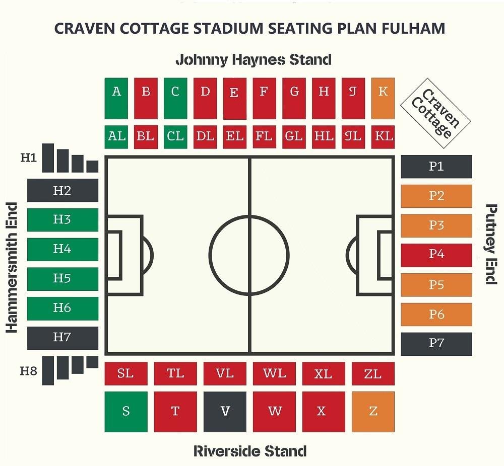 Craven Cottage Stadium Seating Plan Ticket Price Booking Parking Map