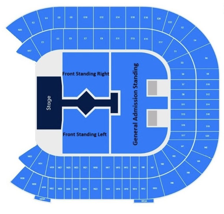 Murrayfield Stadium Seating Plan for Taylor Swift Eras Tour