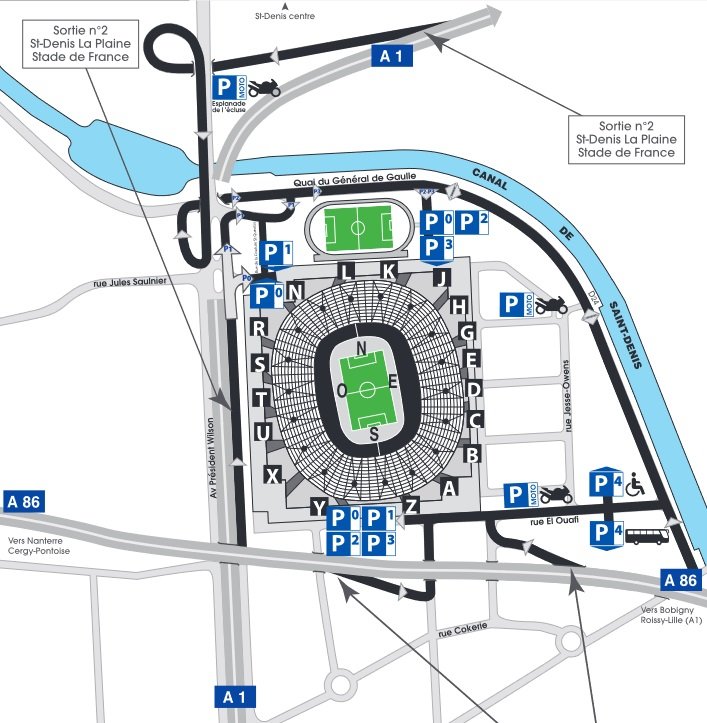 Stade de France Parking Plan Map