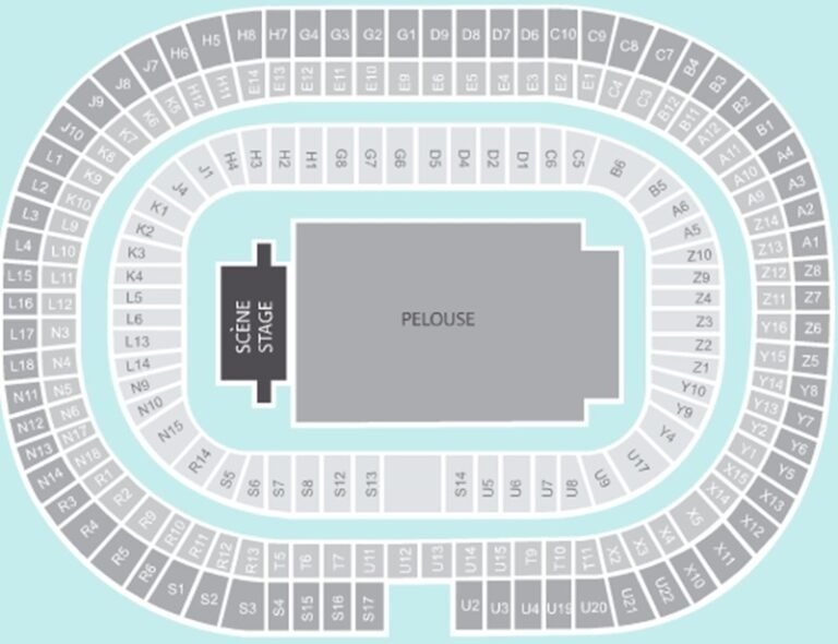 Stade de France Seating Plan with Seat Numbers, National Stadium Seat Numbers