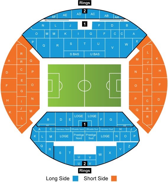 Stade Vélodrome Seating Plan