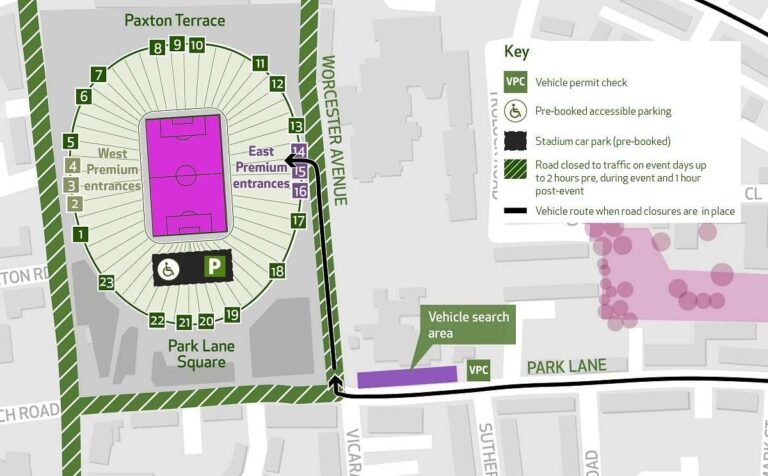 Tottenham Hotspur Seating Plan With Seat Numbers Parking Map 8220