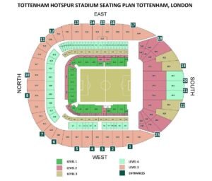 Tottenham Hotspur Seating Plan With Seat Numbers, Parking Map