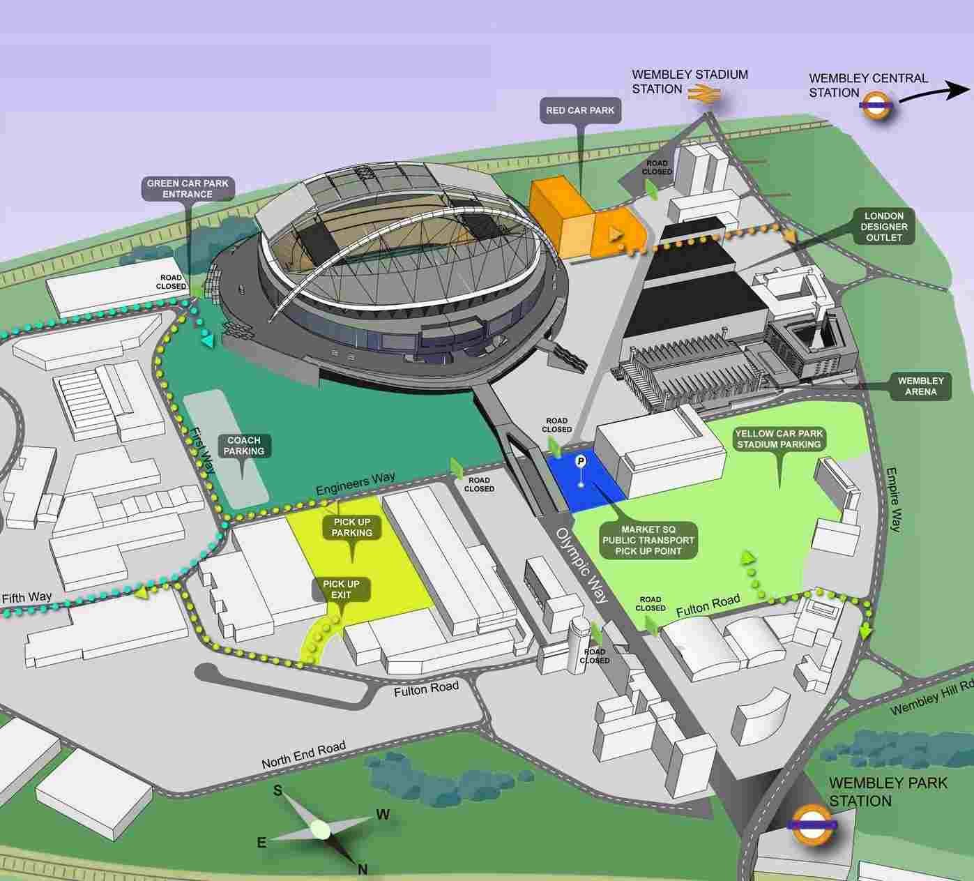 Wembley Stadium Seating Plan, Ticket Price, Ticket Booking, Parking Map