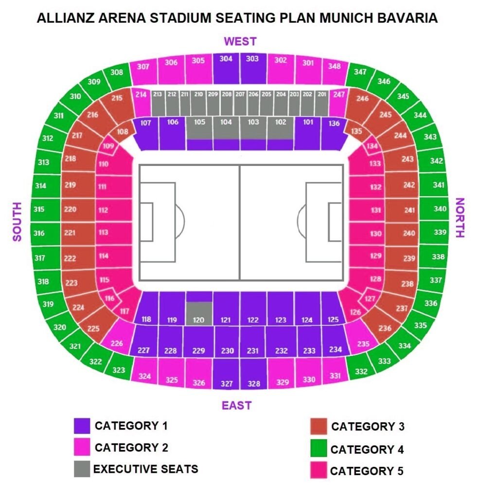 Allianz Arena Seating Plan Ticket Price Ticket Book Parking Map
