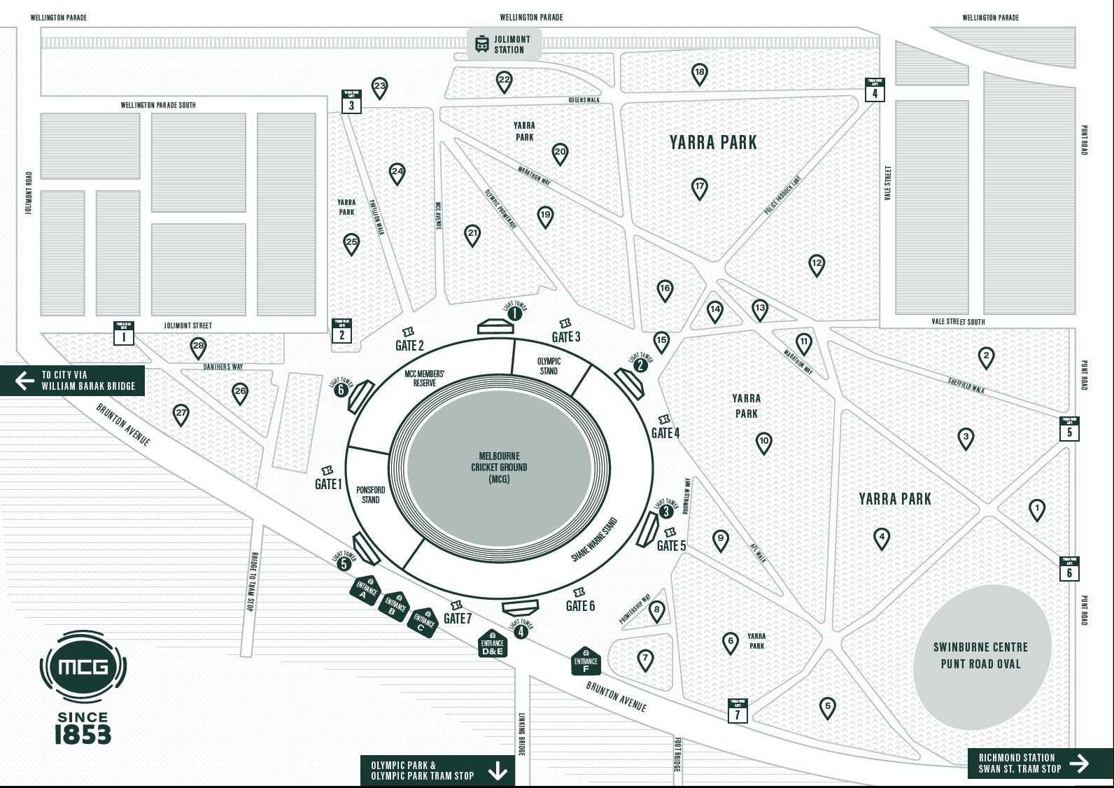 Melbourne Cricket Ground Seating Map With Rows, Parking, 48% OFF