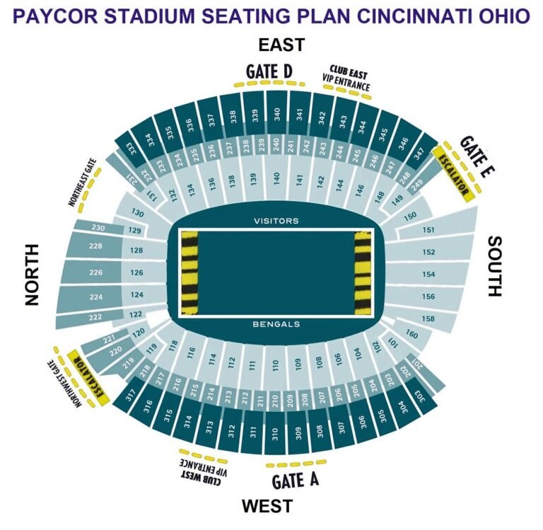 Paycor Stadium Seating Plan, Ticket Price, Booking, Parking Map