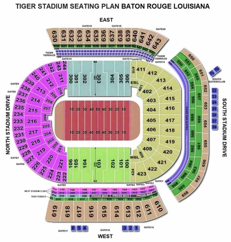 LSU Tiger Stadium Seating Plan, Parking Map,Ticket Price, Booking