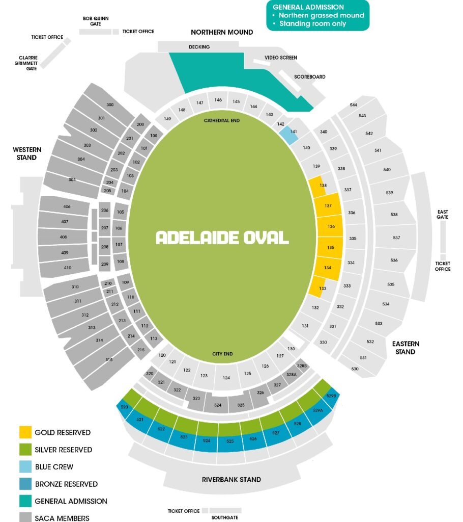 Adelaide Oval Stadium Seating Map 2024 With Rows Parking Map Tickets   Adelaide Oval Seating Map Australia 910x1024 