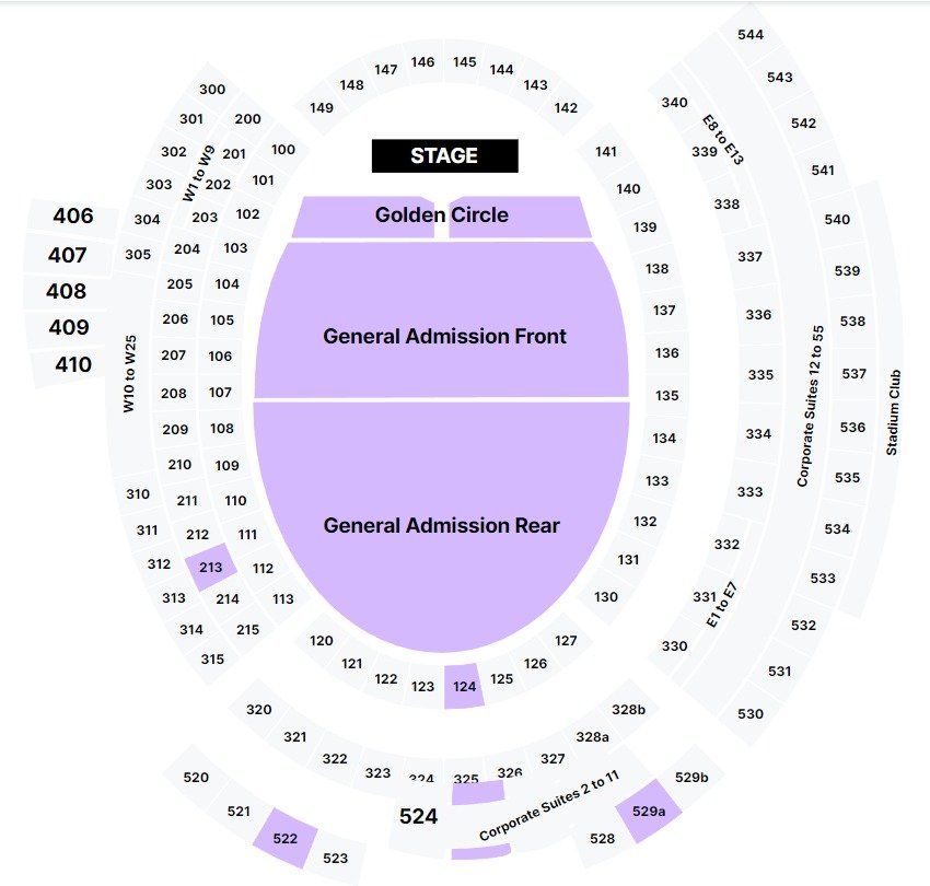 Adelaide Oval Stadium Seating Map for Concerts