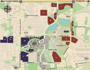 AT amp T Stadium Seating Map Parking - Att Stadium Parking Map Arlington Texas Cowboys Stadium 300x234