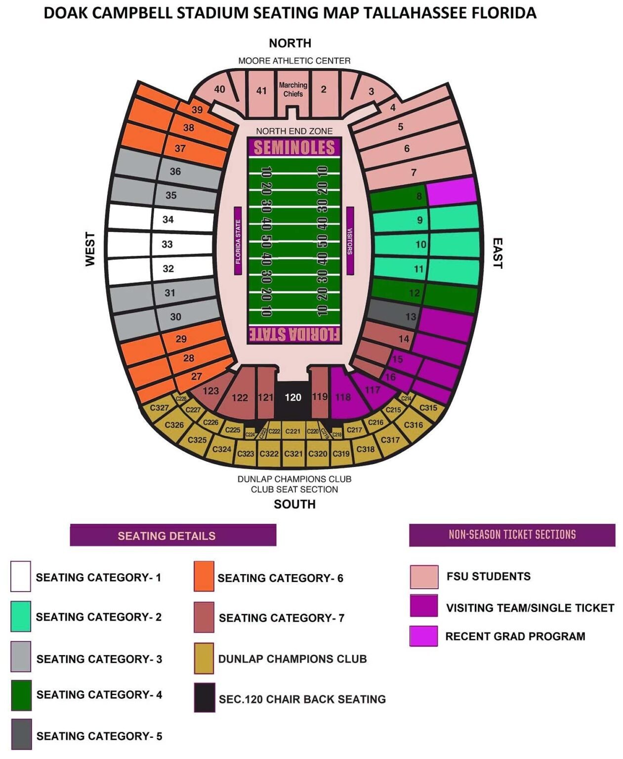 Doak Campbell Stadium Seating Map, Parking Map, Ticket Price, Booking