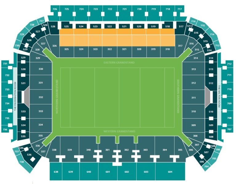 Lang Park Suncorp Stadium Seating Map 2023 with Rows, Parking Map ...