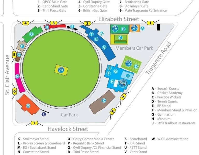 Queen's Park Oval Seating Plan 2024, Ind vs WI Queen's Park Oval Tickets
