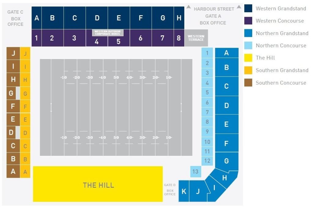 Wollongong WIN Stadium Seating Map 2024 with Rows, Parking, Tickets ...