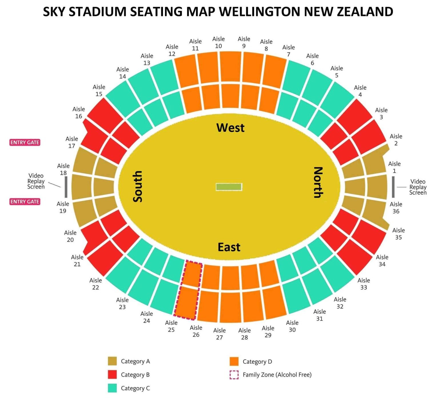 Sky Stadium Seating Map, Parking Map, Ticket Price, Ticket Booking