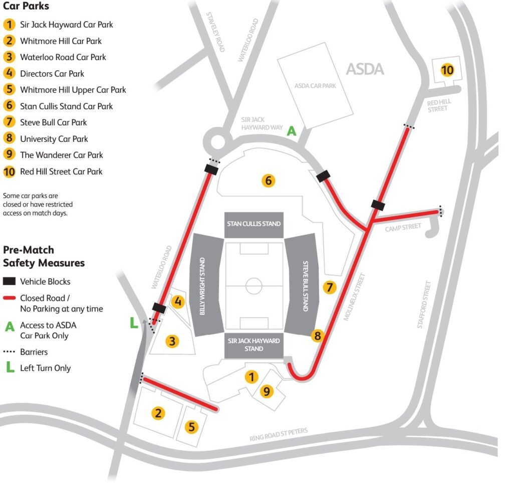 Molineux Stadium Seating Plan with Rows 2024, Parking Map, Tickets Price