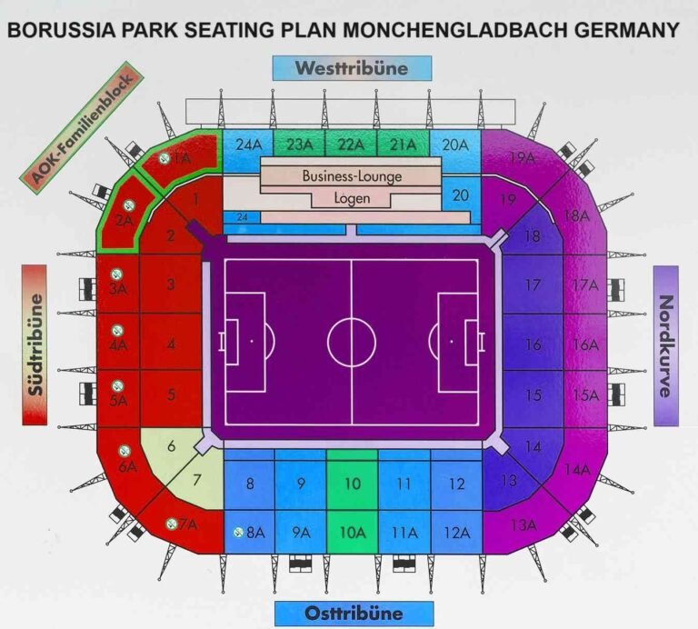 Borussia Park Seating Map, Parking Map, Tickets Price, Booking