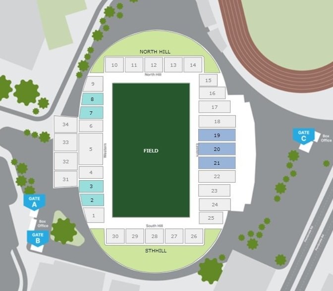 Campbelltown Sports Stadium Seating Map