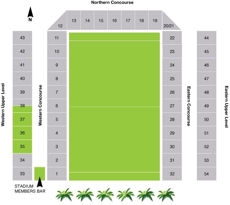 Central Coast Stadium Seating Plan Australia