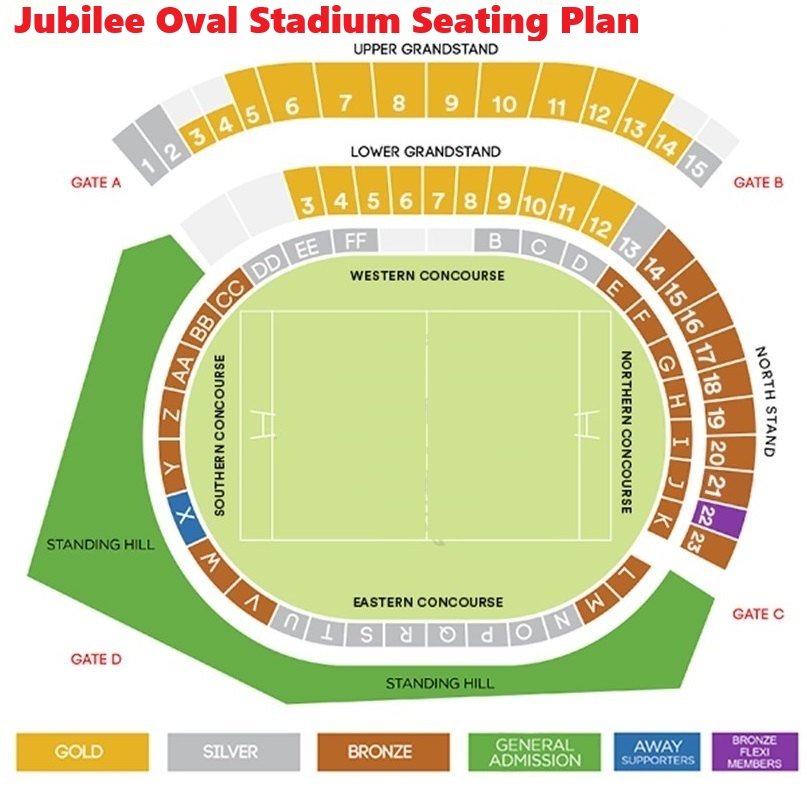 Netstrata Jubilee Stadium Seating Plan with Stands