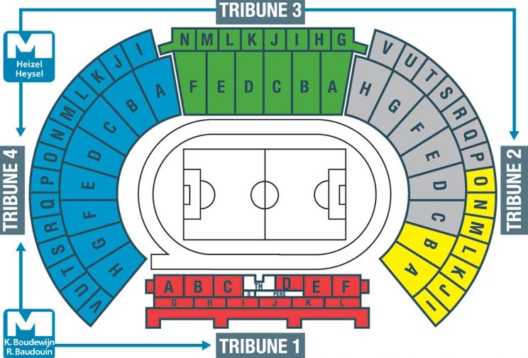 King Baudouin Stadium Seating Map