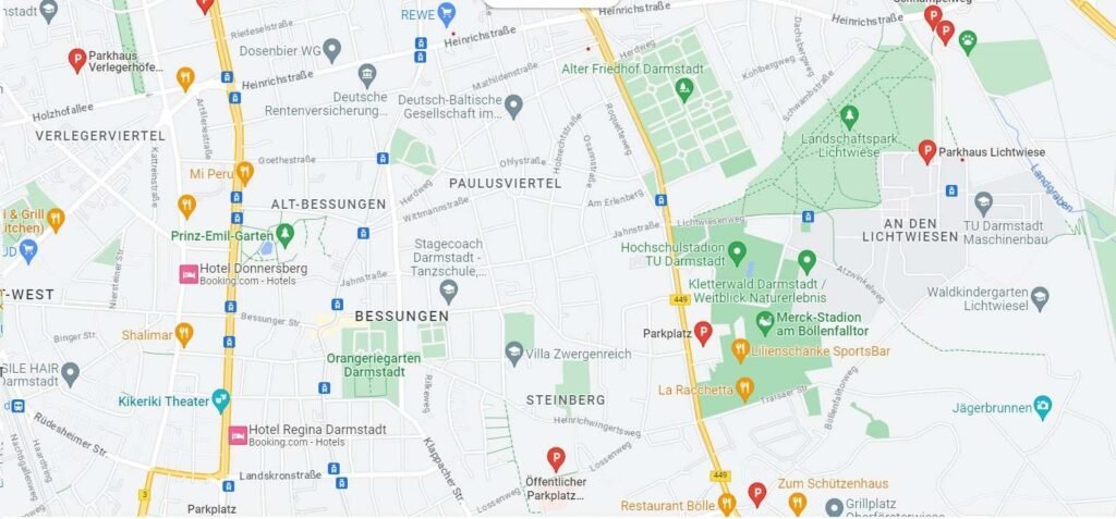Merck Stadion am Bollenfalltor Parking Map Darmstadt Germany
