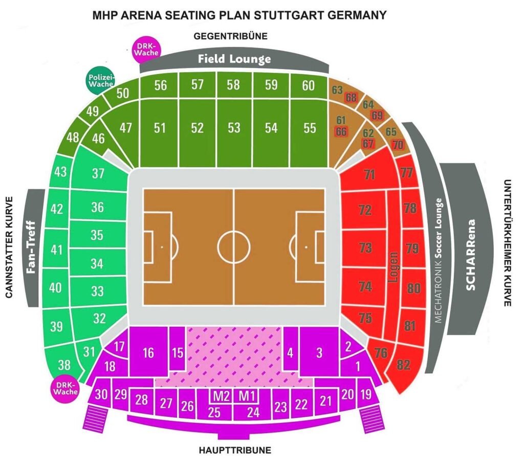 MHPArena Seating Plan Stuttgart, Germany
