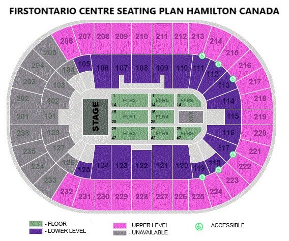 Firstontario Centre Seating Plan Hamilton Stadium, Canada