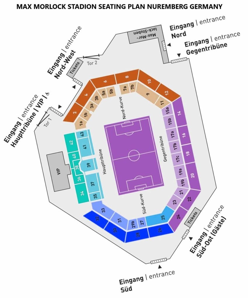 Max Morlock Stadion Seating Chart, Parking Map, Ticket Price and Booking