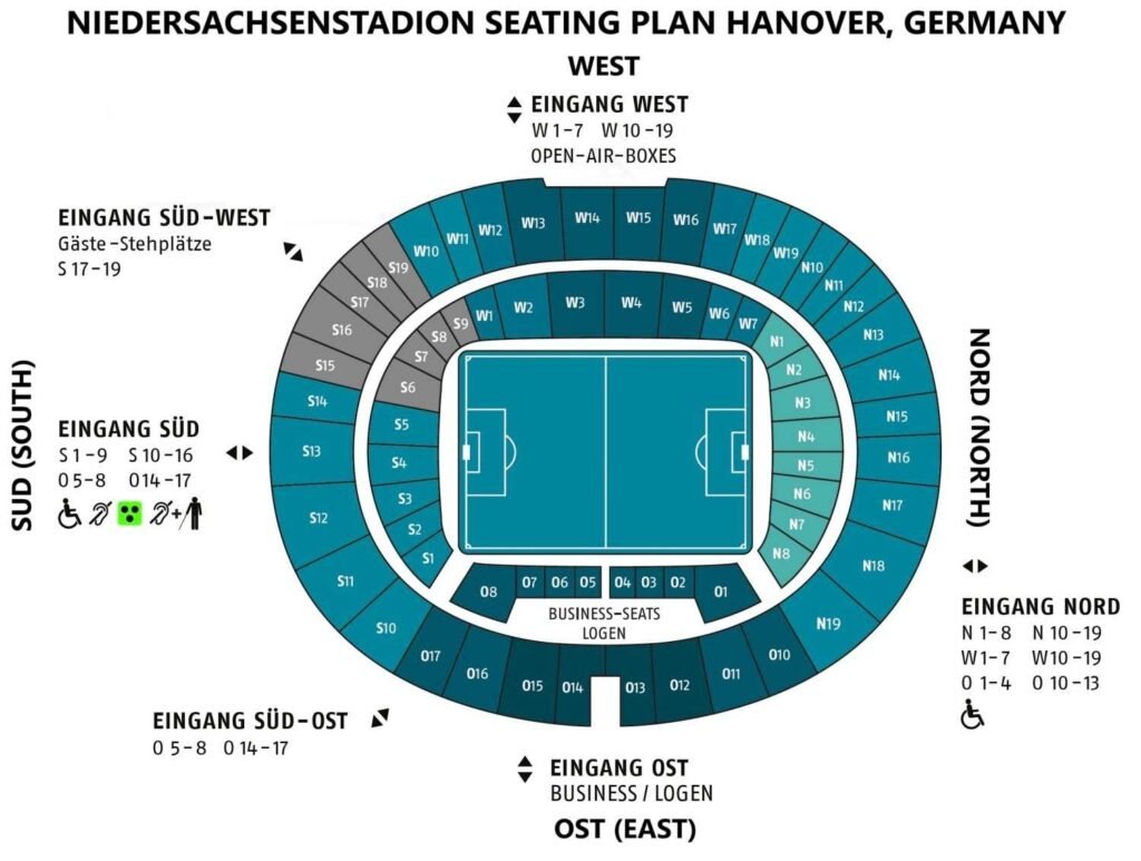 Niedersachsenstadion Seating Chart Hanover Germany