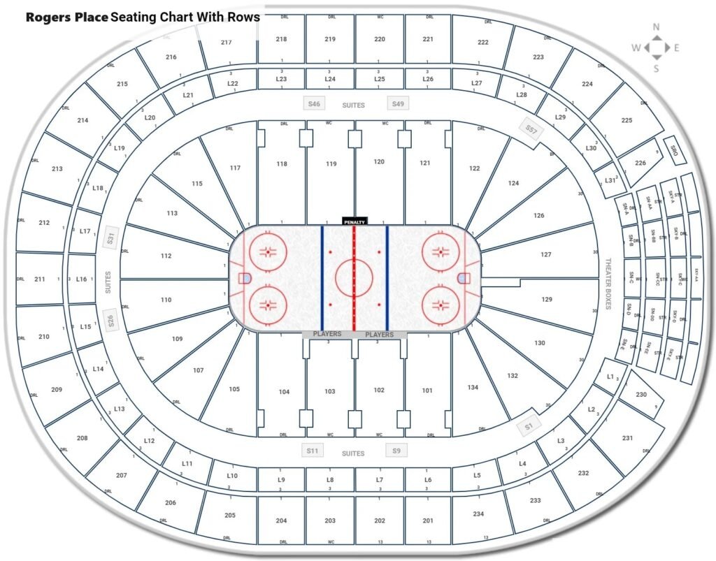 Rogers Place Arena Seating Chart 2023 with Rows, Parking, Tickets Price ...