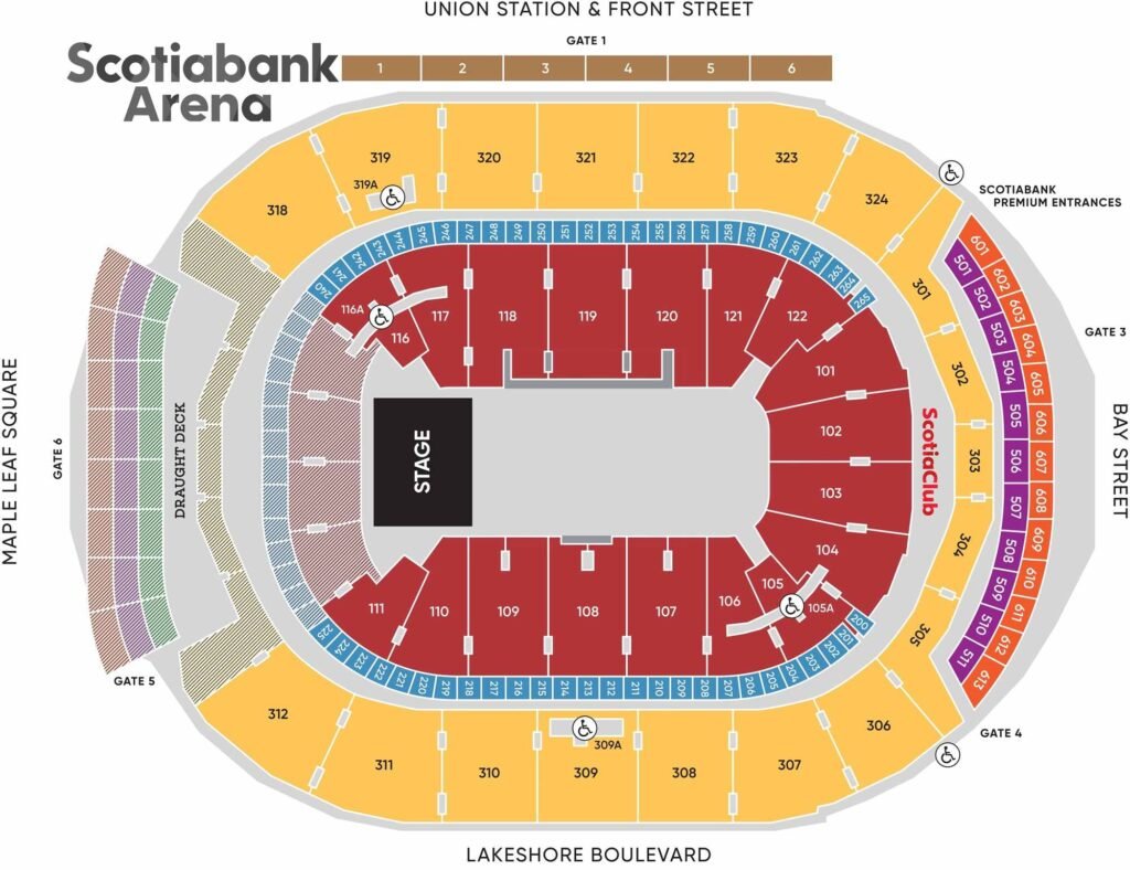 Scotiabank Arena Seating Chart 2024 with Rows, Parking, Tickets Price, Booking