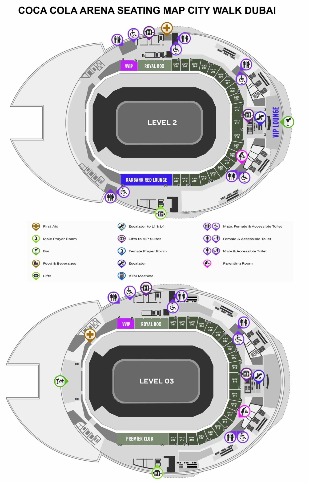 Coca Cola Arena Seating Map, Parking Map, Ticket Price, Booking