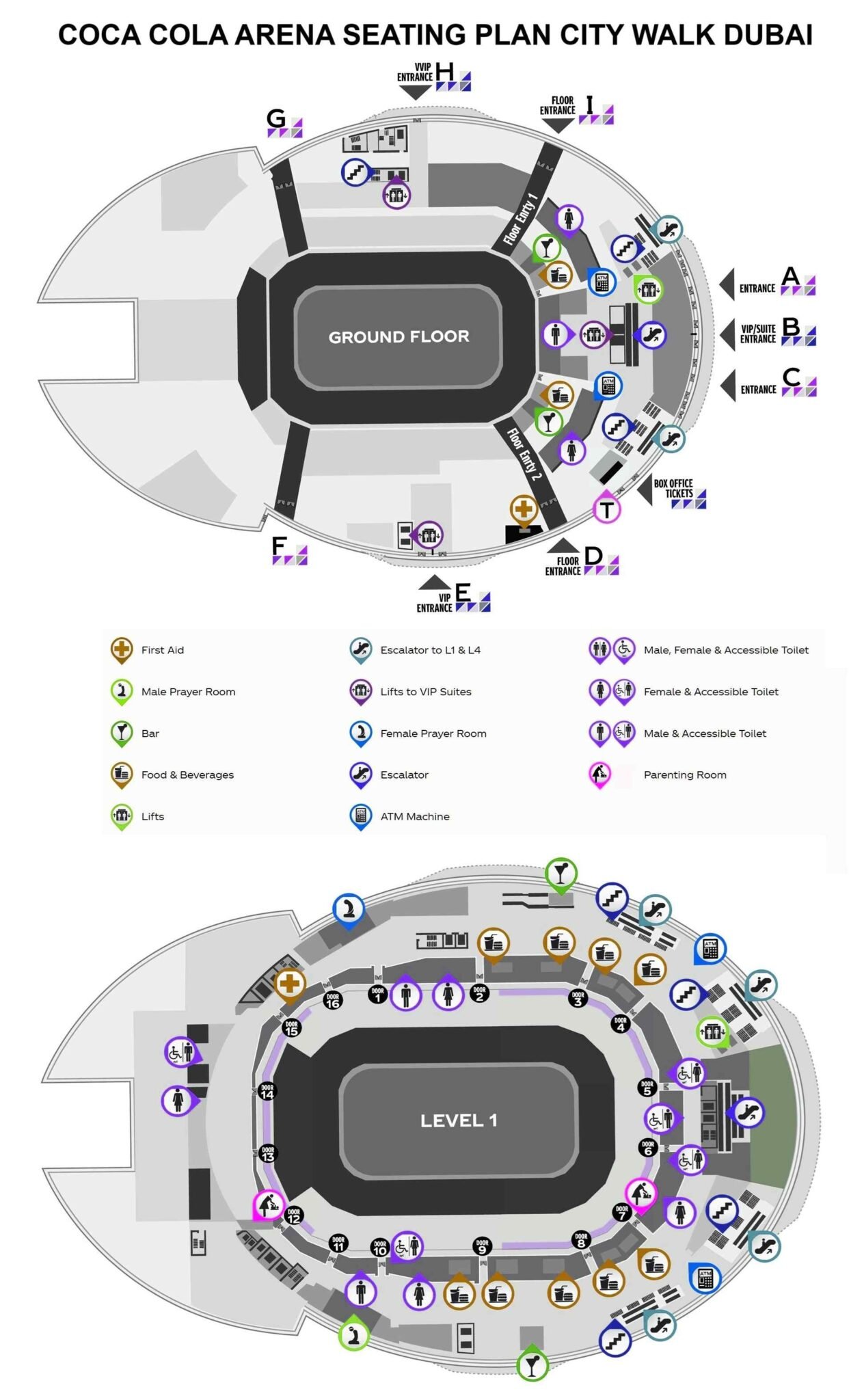 Coca Cola Arena Seating Map, Parking Map, Ticket Price, Booking