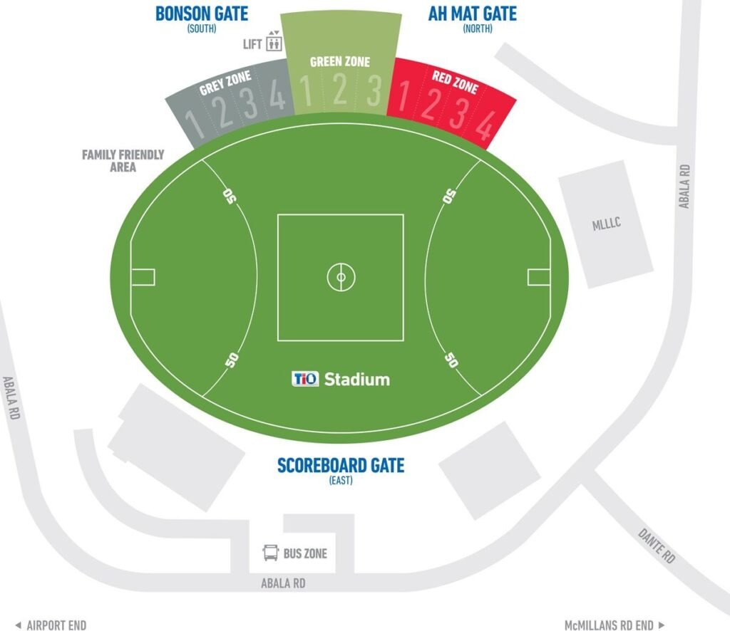 Marrara Oval Seating Map 2024 with Rows, Parking, Tickets Price, Booking