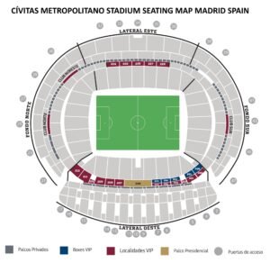 Estadio Cívitas Metropolitano Seating Map, Ticket Price, Parking Map