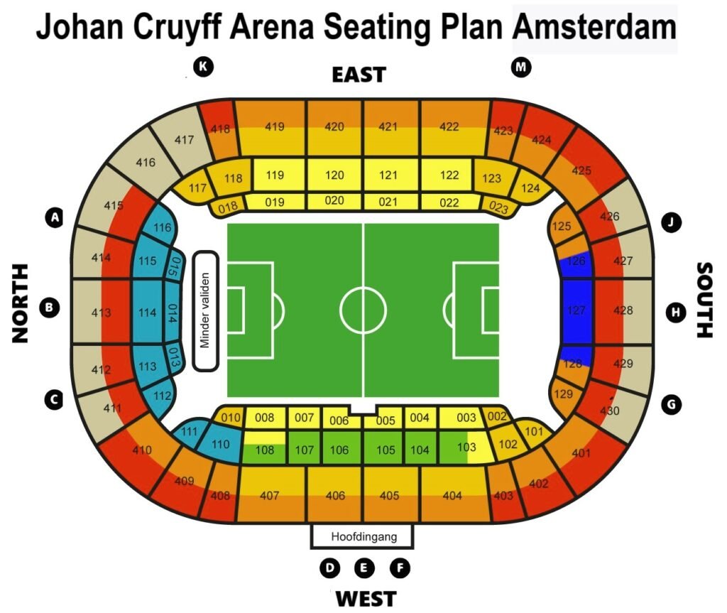 Johan Cruyff Arena Seating Chart, Parking Map, Ticket Price, Ticket Booking