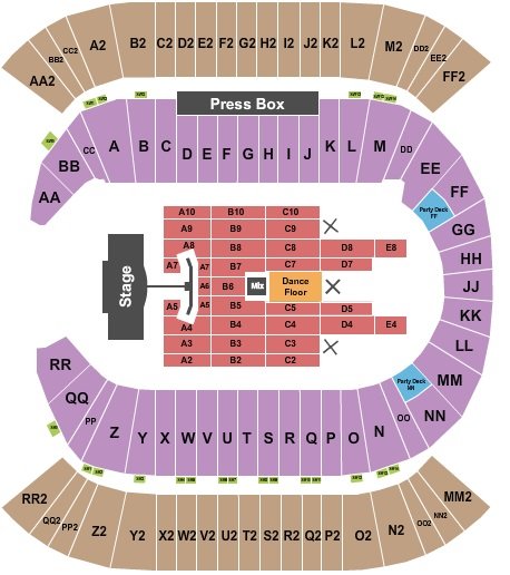 Commonwealth Stadium Concerts Seating Map