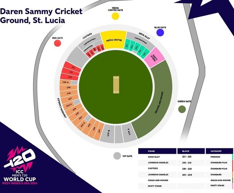 Daren Sammy Cricket Ground Seating Arrangement