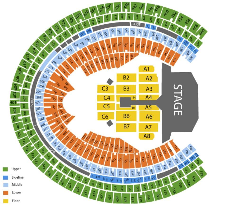 Olympic Stadium Concerts Seat Plan