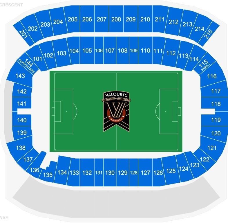 Princess Auto Stadium Seating Chart with Seat Numbers and Rows