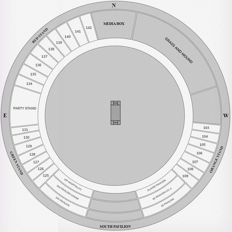 Providence Stadium Guyana Seating Chart with Seat Numbers and Rows