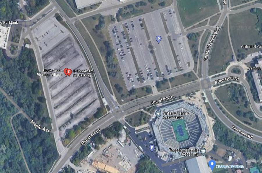Sobeys Stadium Parking Location Map