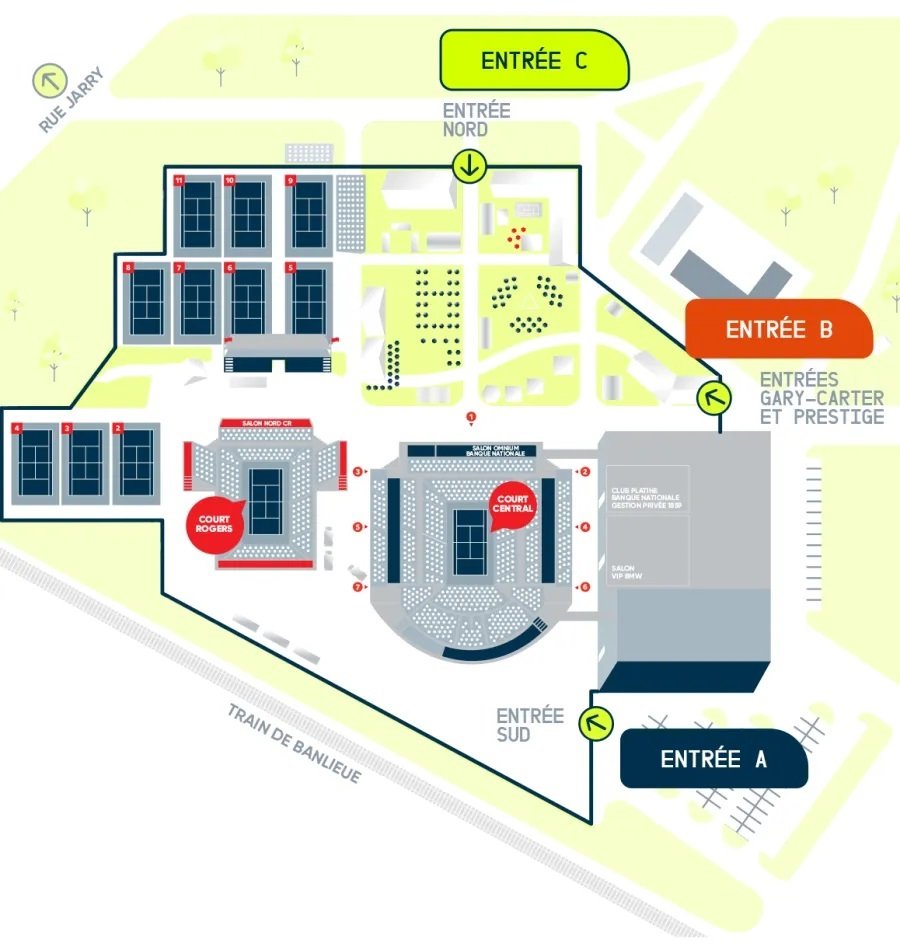 Stade IGA Location and Entry Map