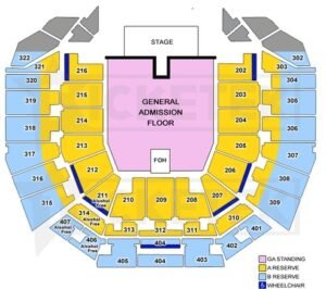 RAC Arena Seating Plan with Seat Numbers, Perth Arena Seat Map